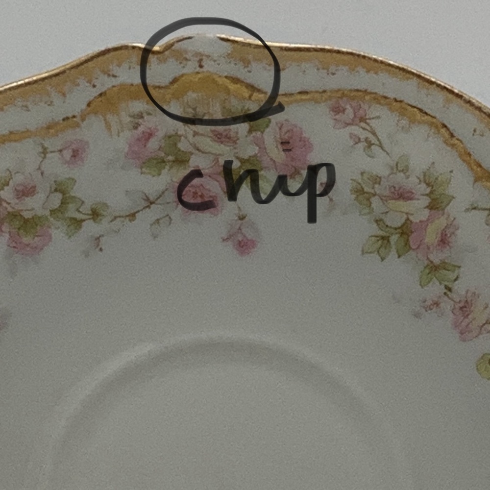 Antique Theodore Haviland Limoges France Teacup and Saucer - Picture 14 of 14